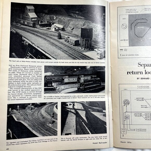Model Railroader Magazine Back Issue u March 1974 Vol 41 No 3 GTWs Detroit Divis - Picture 5 of 6